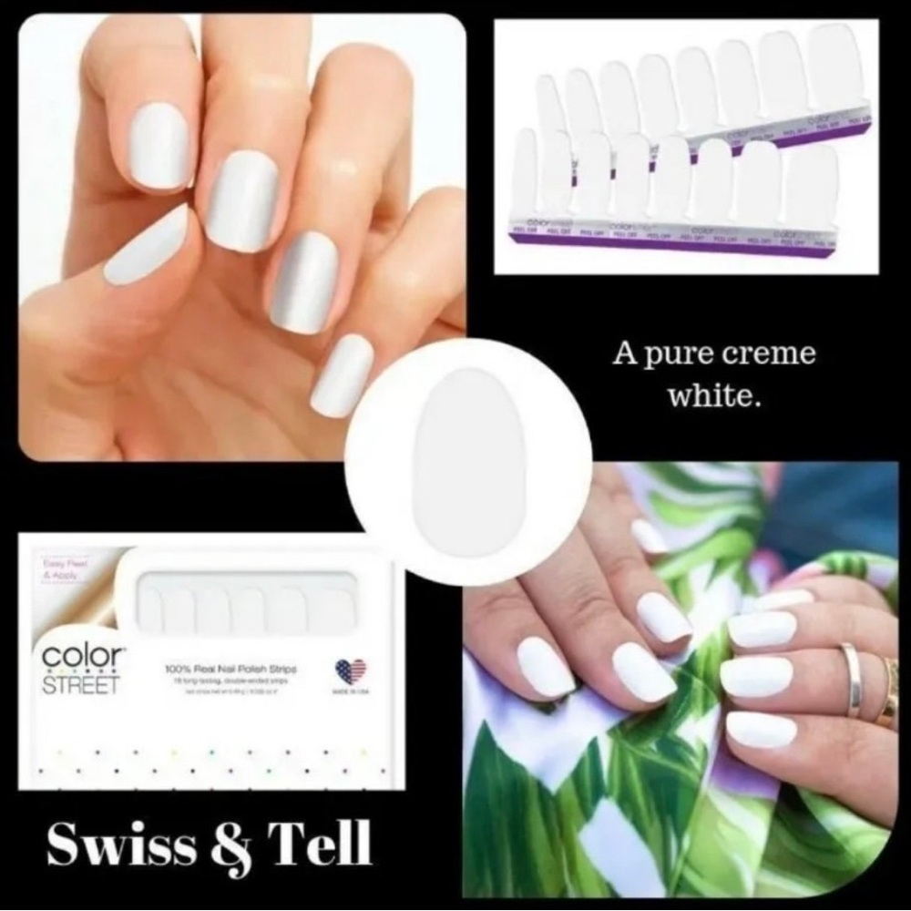 Color Street Swiss & Tell Press-On Nails - Pure White